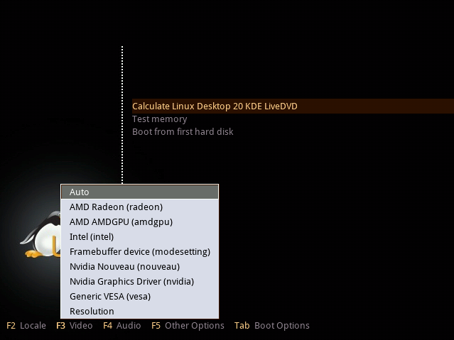 Sélection d'une carte vidéo dans syslinux Sélection d'une carte vidéo dans syslinux